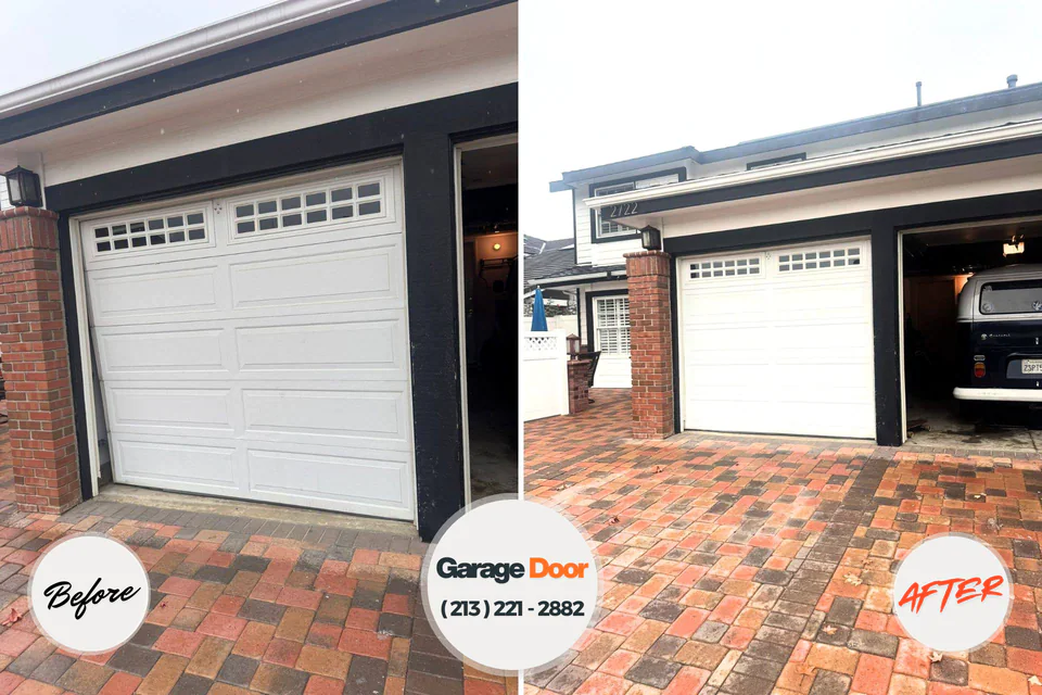 Before and after: garage door repair De Queen, AR